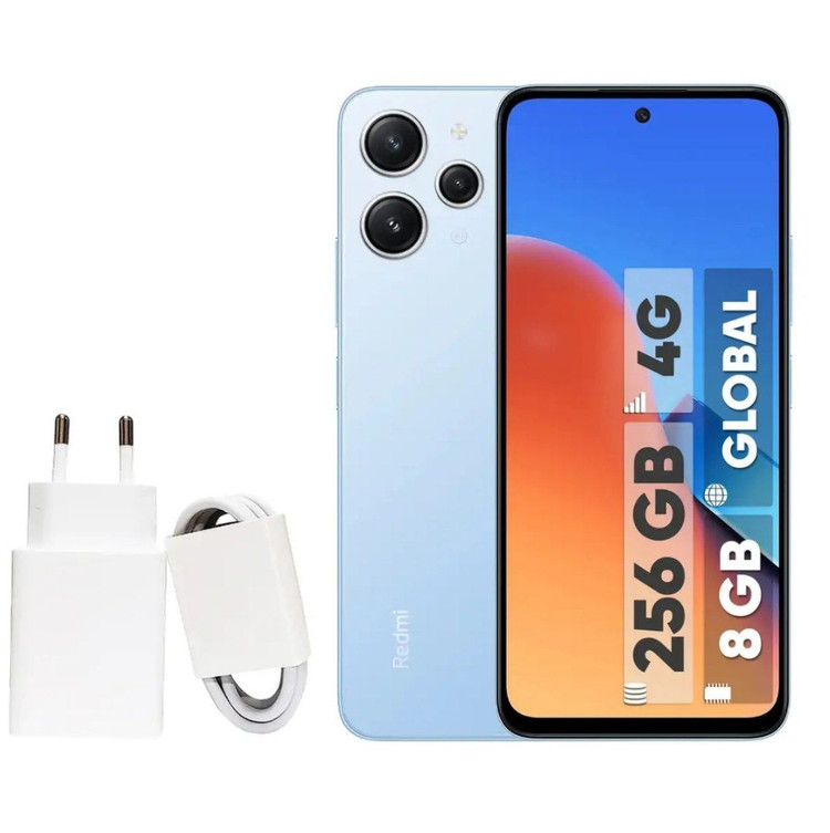 گوشی موبایل شیائومی (استوک )مدل Redmi 12 دو سیم کارت ظرفیت 256 گیگابایت و رم 8 گیگابایت 12 ماه گارانتی به همراه شارژر کارکرده - گلوبال