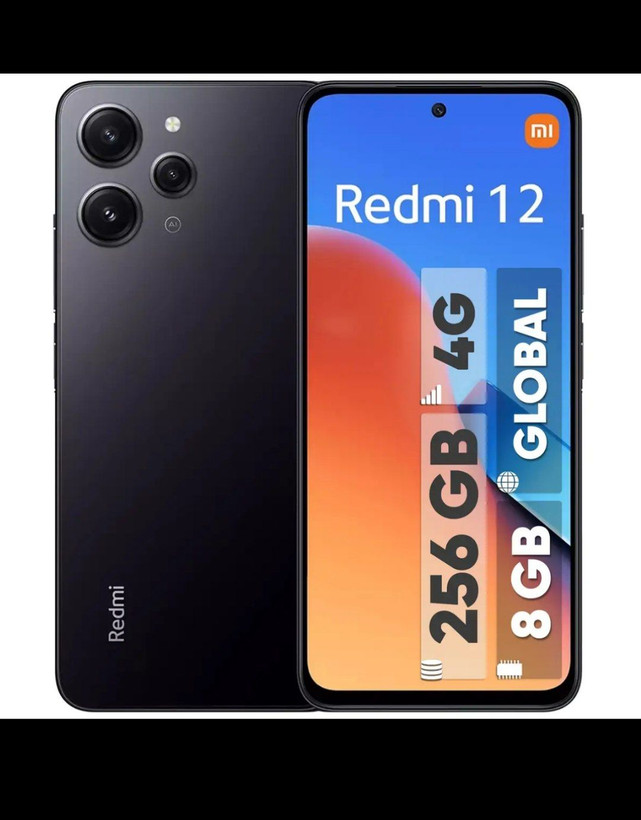 گوشی موبایل شیائومی (استوک )مدل Redmi 12 دو سیم کارت ظرفیت 256 گیگابایت و رم 8 گیگابایت 12 ماه گارانتی به همراه شارژر کارکرده - گلوبال