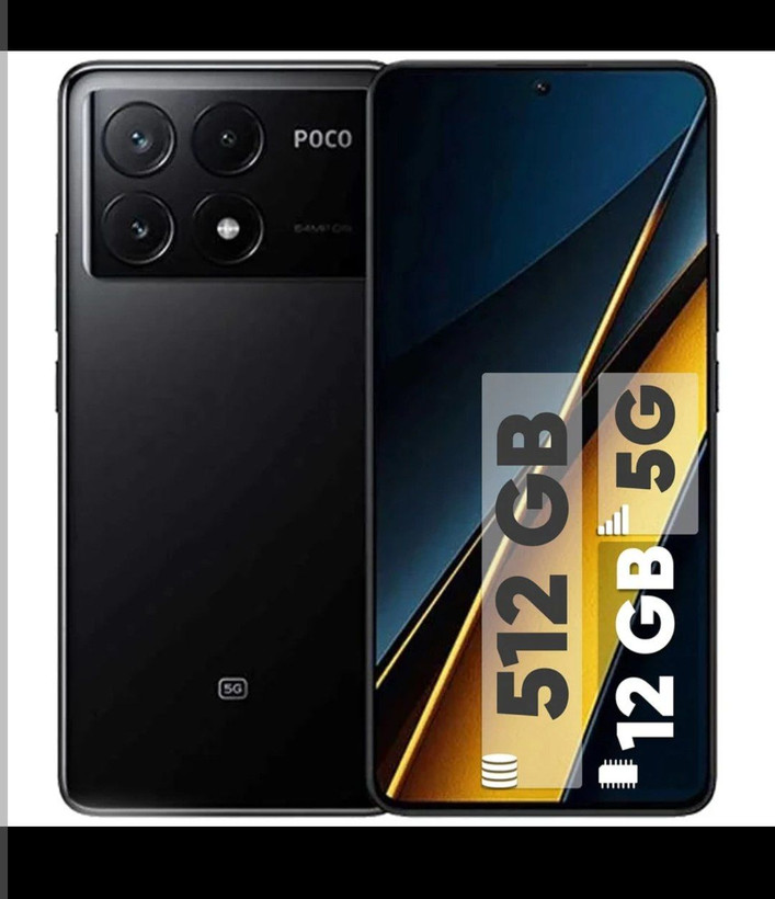 گوشی موبایل شیائومی مدل Poco X6 Pro 5G(استوک)دو سیم کارت ظرغیت 512گیگ و رم 12گیگابایت 1 ماه گارانتی